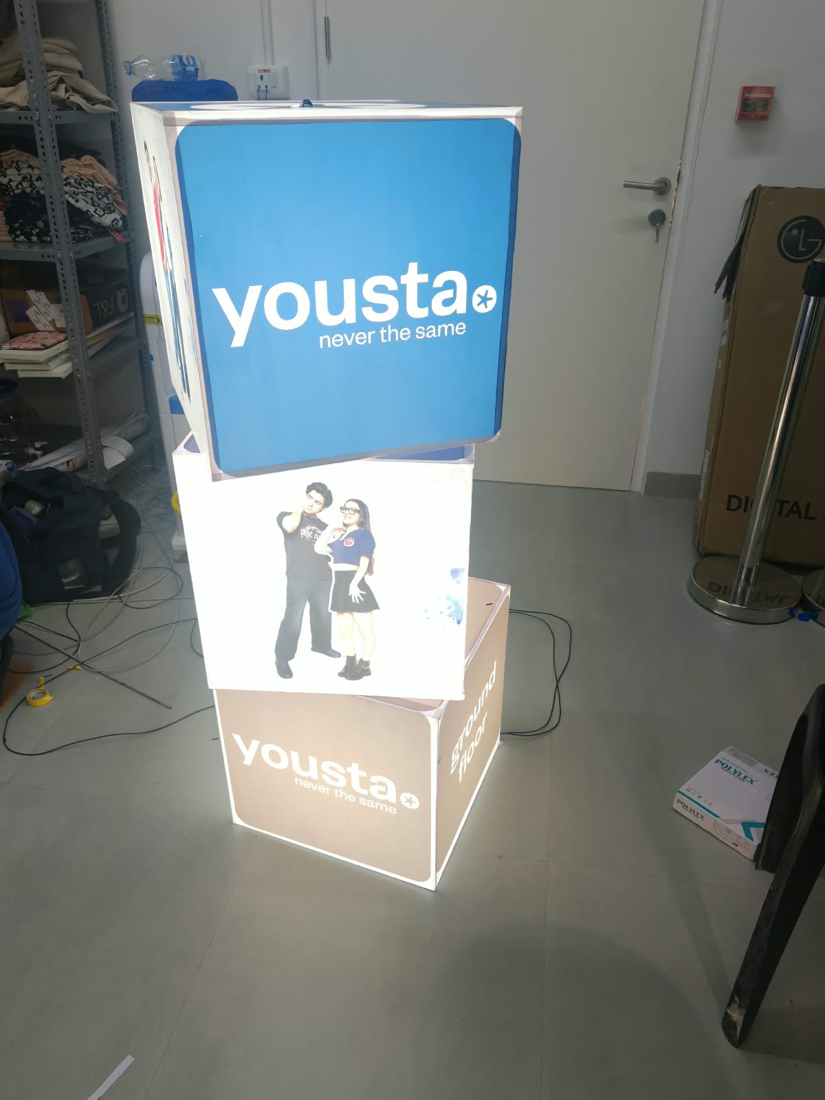 Acrylic Lit Box Branding photo slot